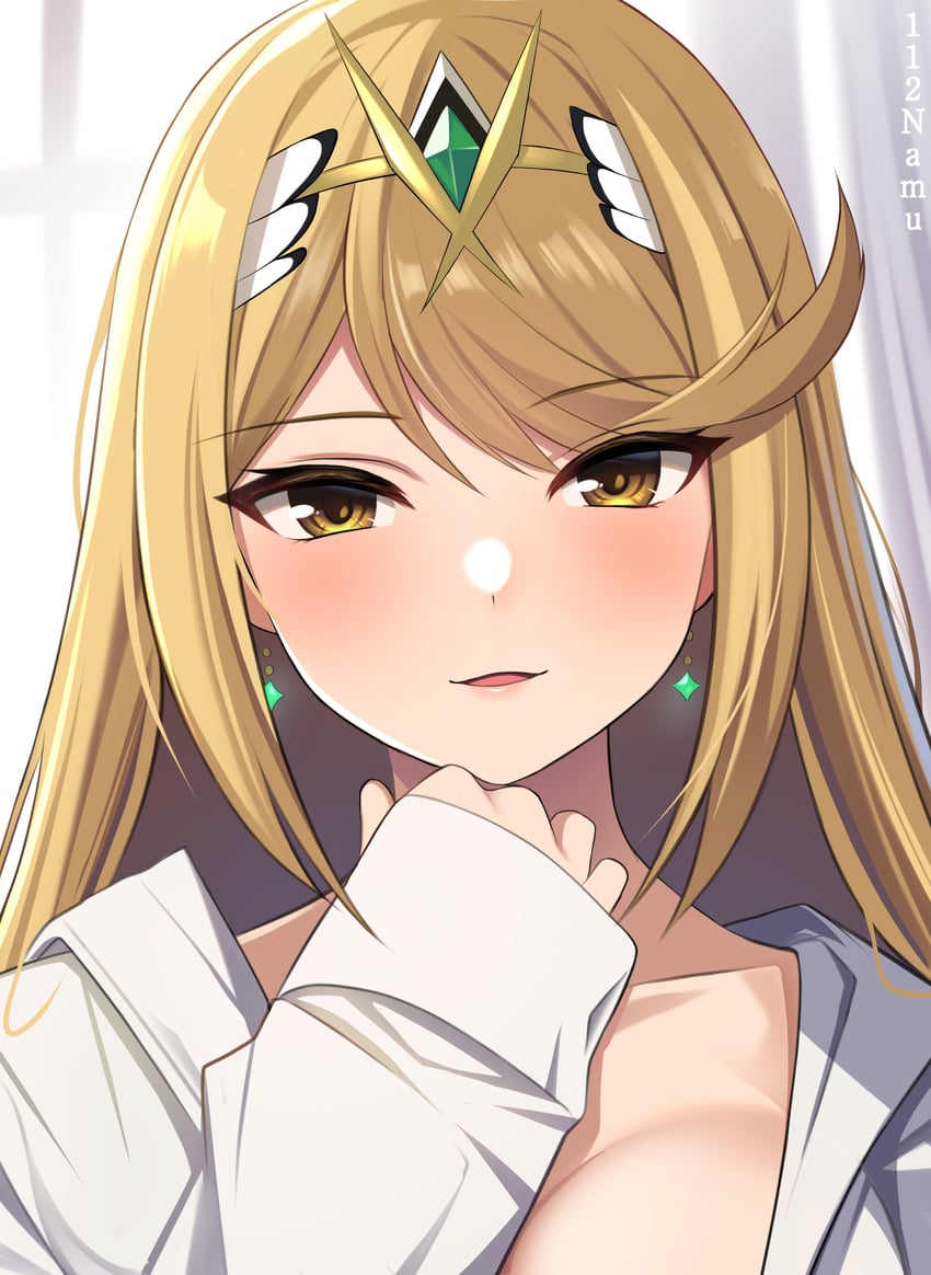 mythra (xenoblade chronicles and 1 more) drawn by namu_(112namu)