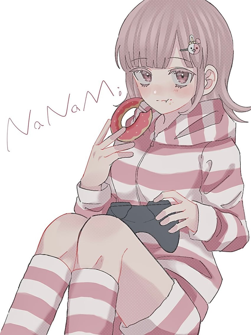nanami chiaki and monomi (danganronpa and 1 more) drawn by ikuta_za