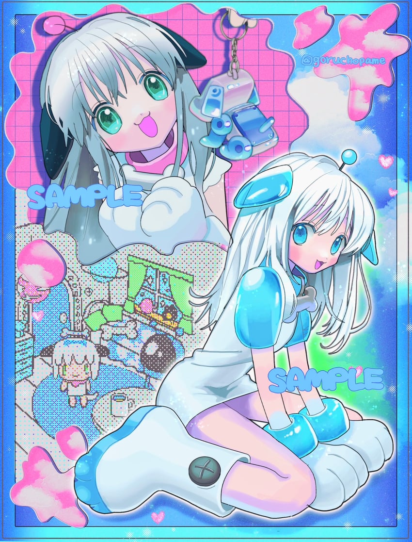 poo-chi and pallas (original and 2 more) drawn by poin_(goruchopame)