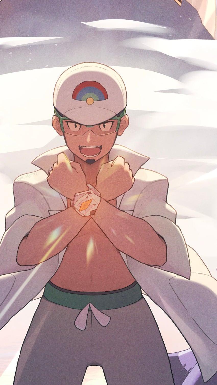 professor kukui (pokemon and 1 more) drawn by odd_(hin_yari)