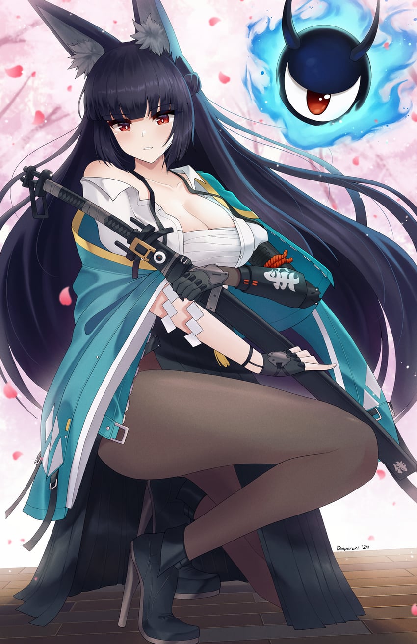 hoshimi miyabi and tailless (zenless zone zero) drawn by doiparuni
