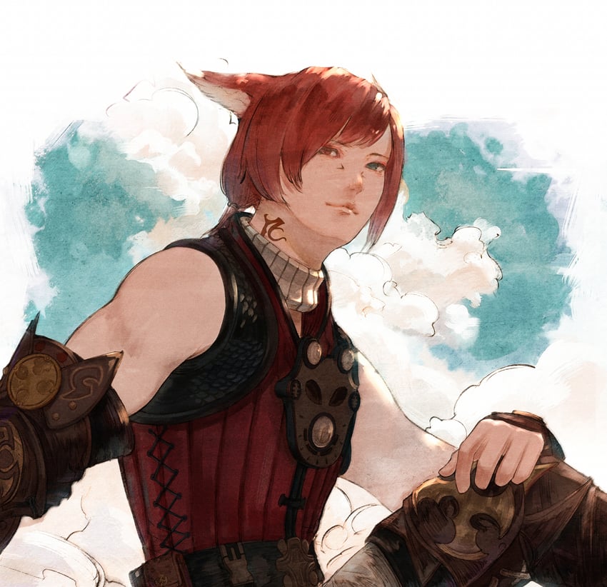g'raha tia (final fantasy and 1 more) drawn by 1693193543