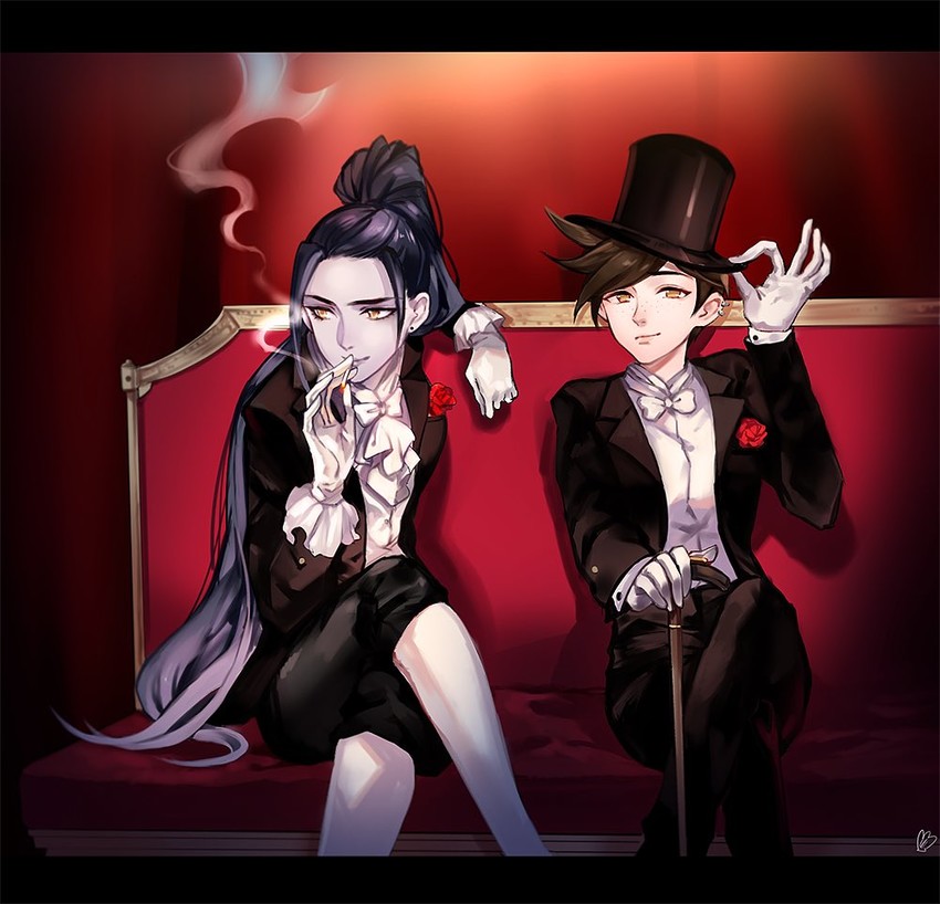 tracer and widowmaker (overwatch and 1 more) drawn by shell_(shell518)
