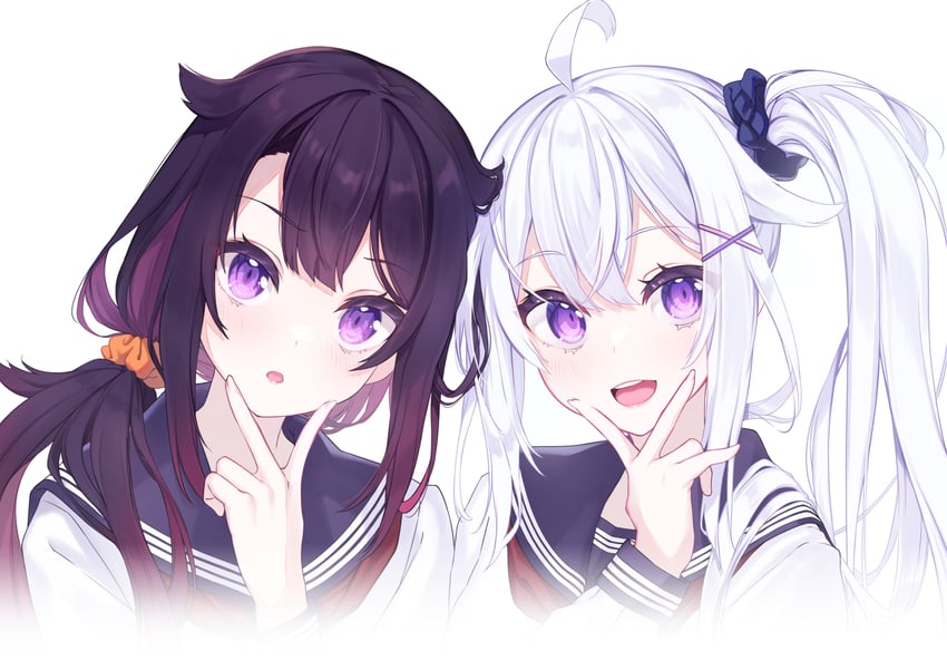 setsuna and shirono mirai (original) drawn by zero_(miraichizu)