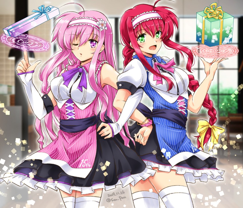amitie florian and kyrie florian (lyrical nanoha and 2 more) drawn by san-pon