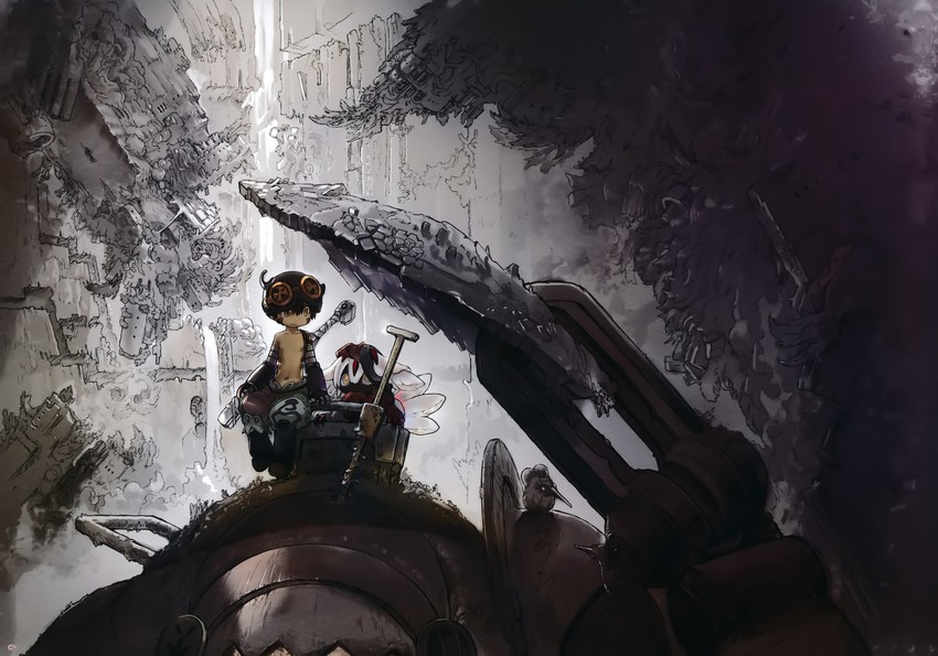 reg, faputa, and gabuurun (made in abyss) drawn by tsukushi_akihito