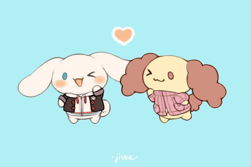 takamaki anne, cinnamoroll, okumura haru, and chiffon (persona and 3 more) drawn by jivke