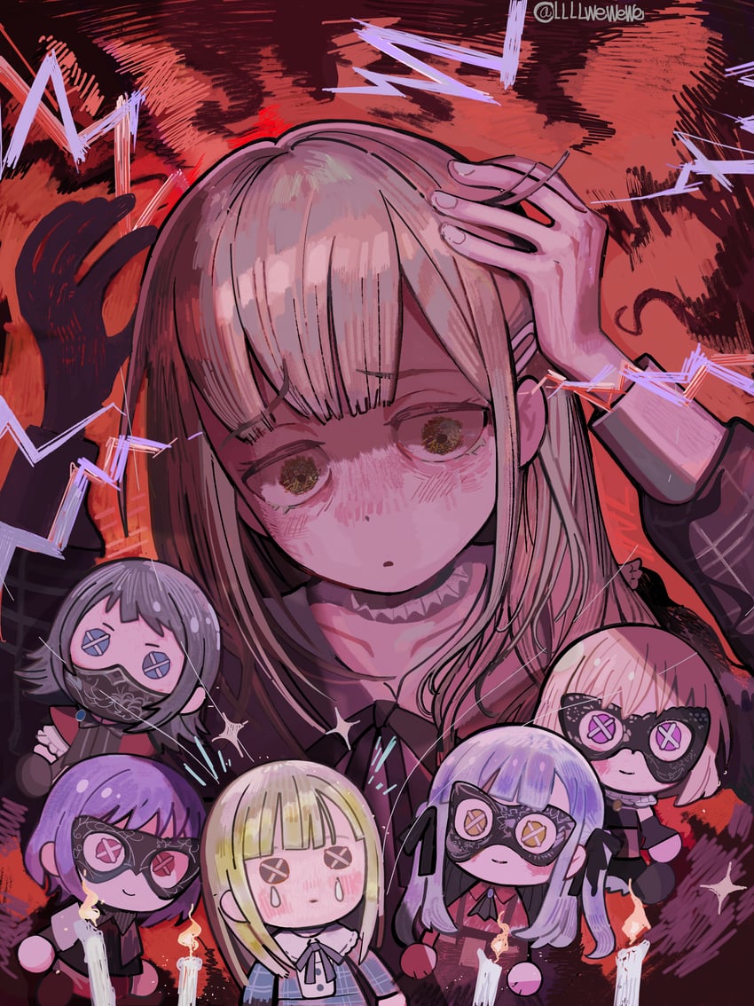togawa sakiko, wakaba mutsumi, yahata umiri, misumi uika, oblivionis, and 4 more (bang dream! and 1 more) drawn by llllwewewe