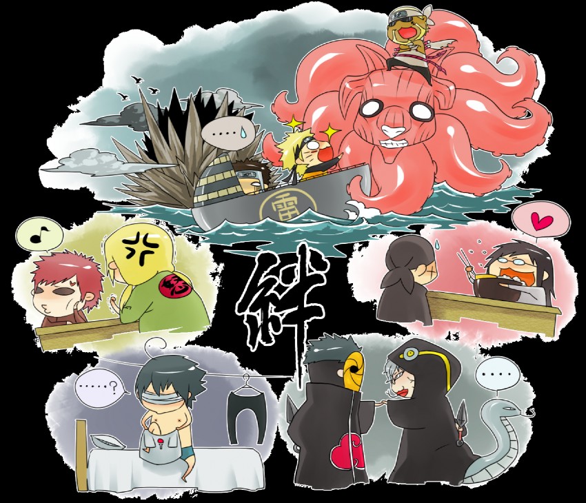 uzumaki naruto, uchiha sasuke, tsunade, uchiha obito, gaara, and 7 more (naruto and 1 more) drawn by dengye