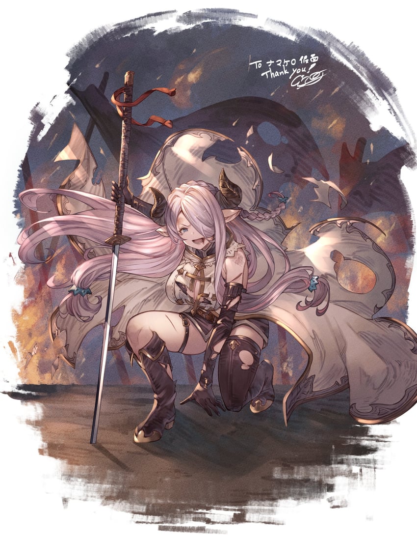 narmaya (granblue fantasy and 1 more) drawn by ayacho