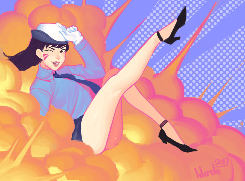 d.va (overwatch and 1 more) drawn by lilirulu