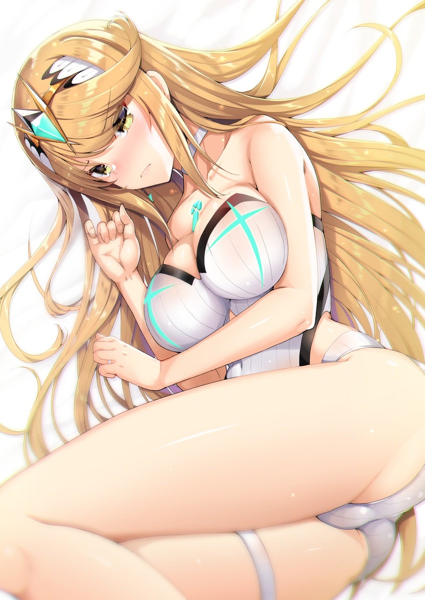mythra (xenoblade chronicles and 1 more) drawn by akahito