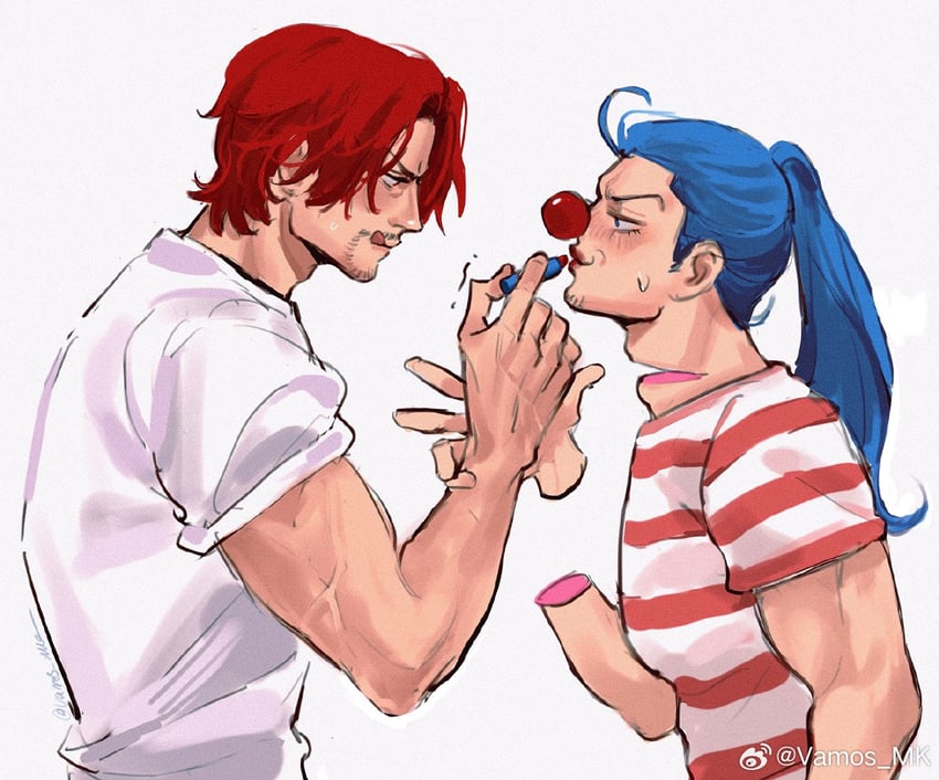 shanks and buggy the clown (one piece) drawn by vamos_mk