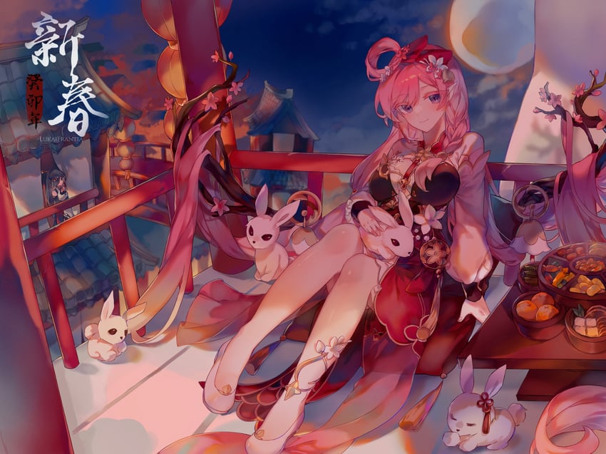 fu hua and elysia (honkai and 1 more) drawn by lucefrantia