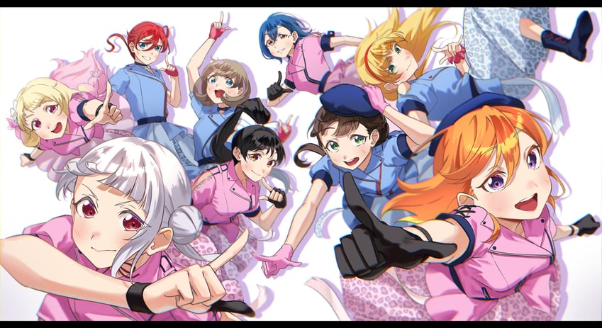shibuya kanon, heanna sumire, tang keke, arashi chisato, hazuki ren, and 4 more (love live! and 1 more) drawn by repurika