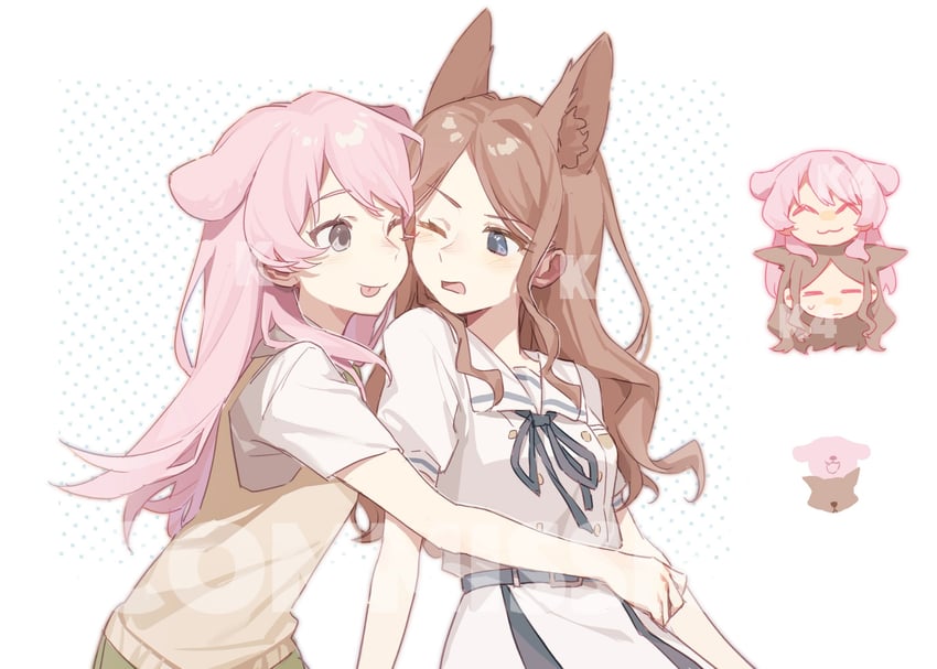 chihaya anon and nagasaki soyo (bang dream! and 1 more) drawn by 0819qyhj