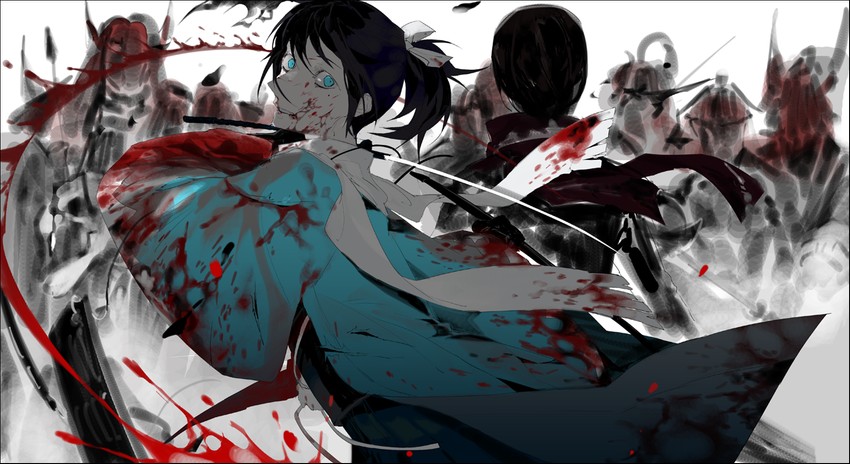 kashuu kiyomitsu and yamato-no-kami yasusada (touken ranbu) drawn by mzet