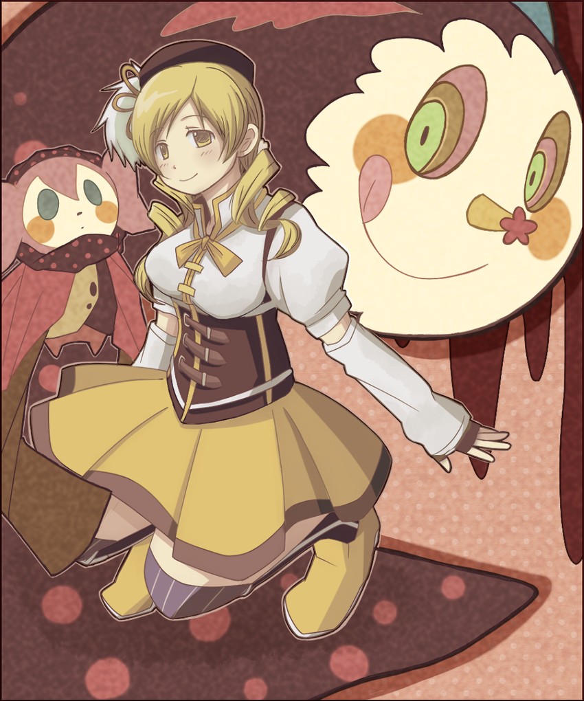 tomoe mami and charlotte (mahou shoujo madoka magica) drawn by 3808523