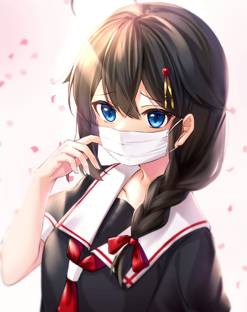 shigure and shigure kai ni (kantai collection) drawn by rukinya_(nyanko_mogumogu)