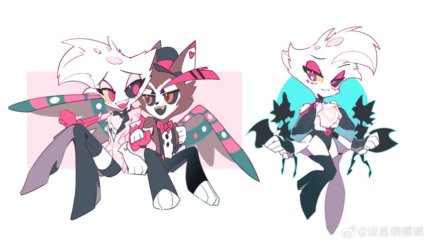 angel dust and husk (hazbin hotel) drawn by zhu_xing_pupupu