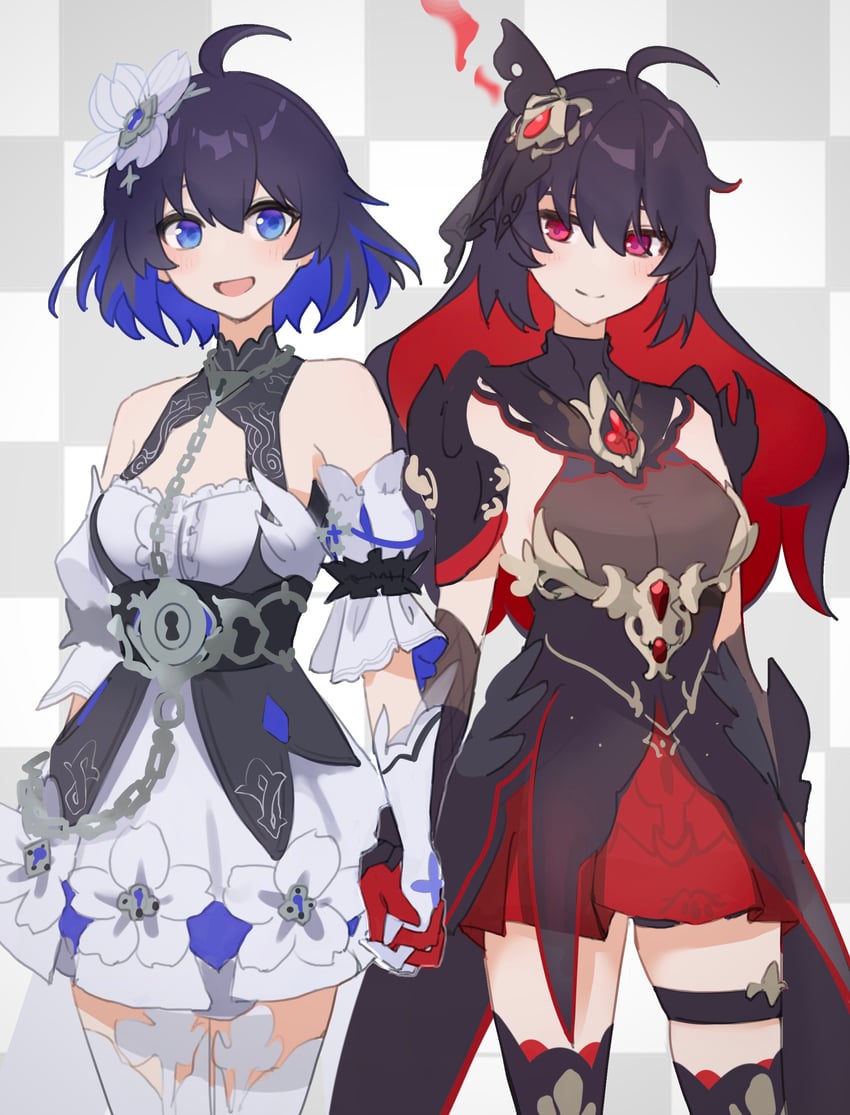 seele vollerei and seele (honkai and 1 more) drawn by piri