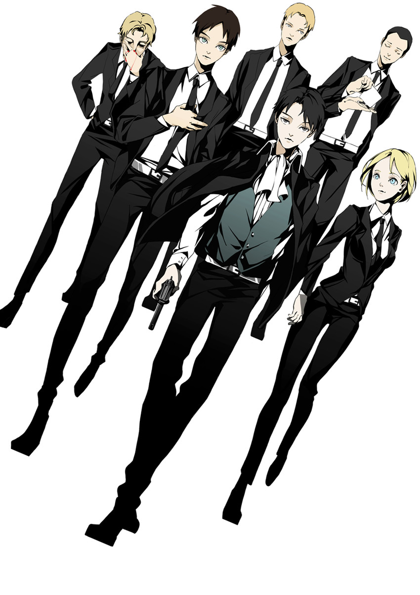 eren yeager, levi, petra ral, auruo bossard, erd gin, and 1 more (shingeki no kyojin) drawn by aghost-i