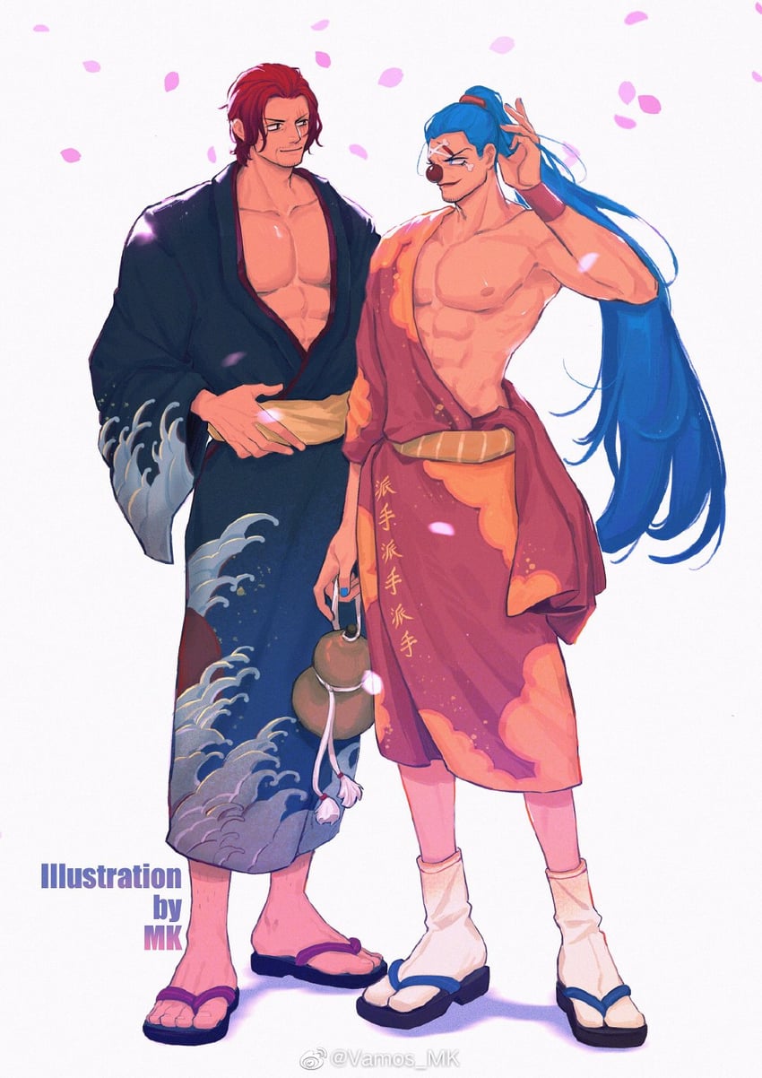 shanks and buggy the clown (one piece) drawn by vamos_mk