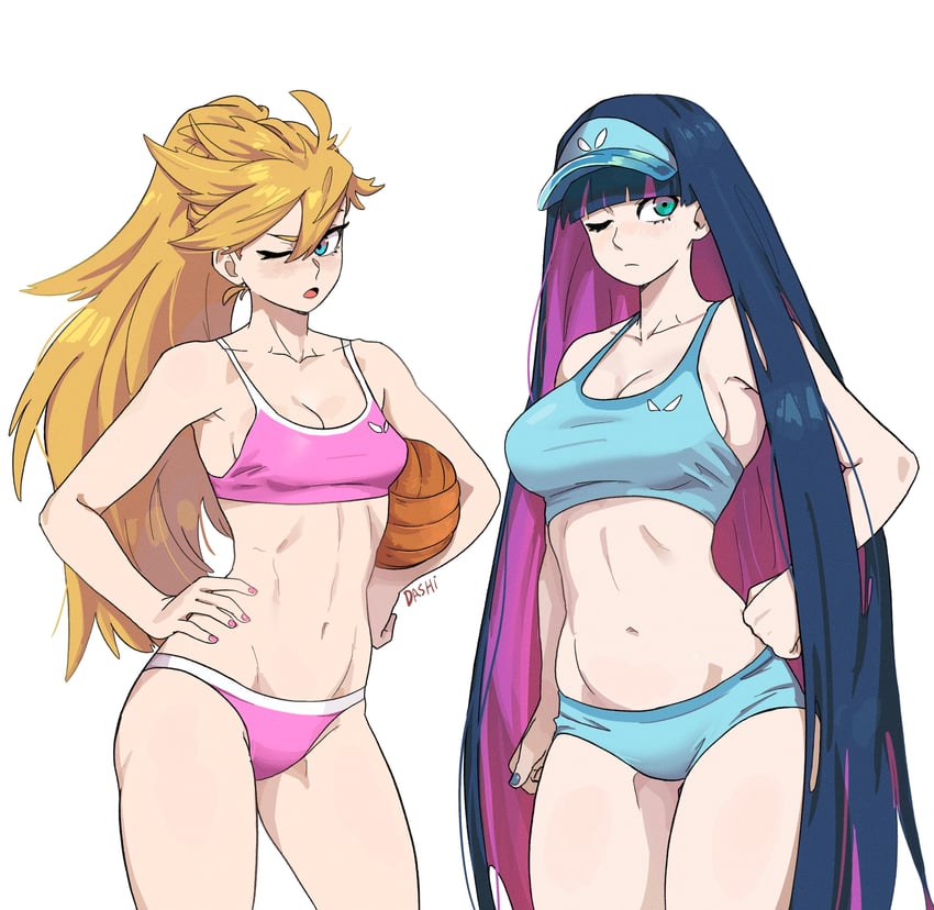 stocking and panty (panty & stocking with garterbelt) drawn by dashi_(dashiart)
