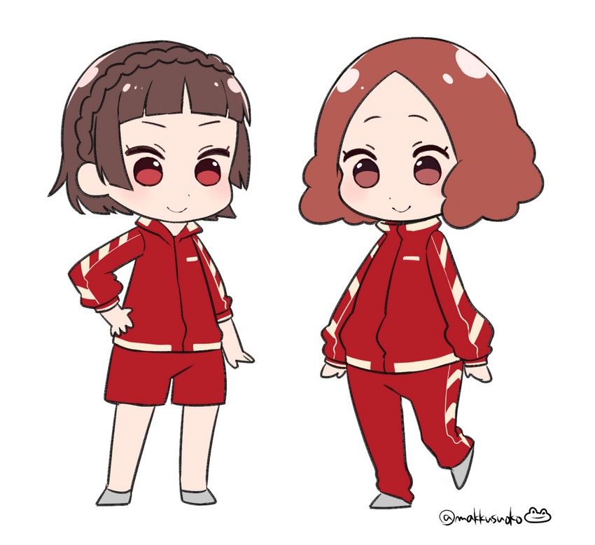 niijima makoto and okumura haru (persona and 1 more) drawn by do_m_kaeru