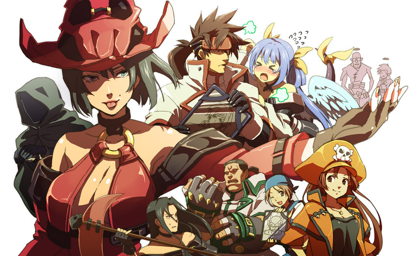 dizzy, may, sol badguy, ky kiske, i-no, and 6 more (dragon ball and 2 more) drawn by tsurarekuma-14