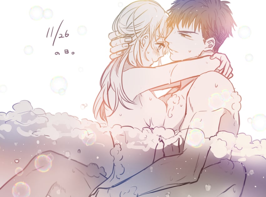 mizuno souma and fujihashi ryou (yubisaki kara no honki no netsujou) drawn by tarou_(you-0512)
