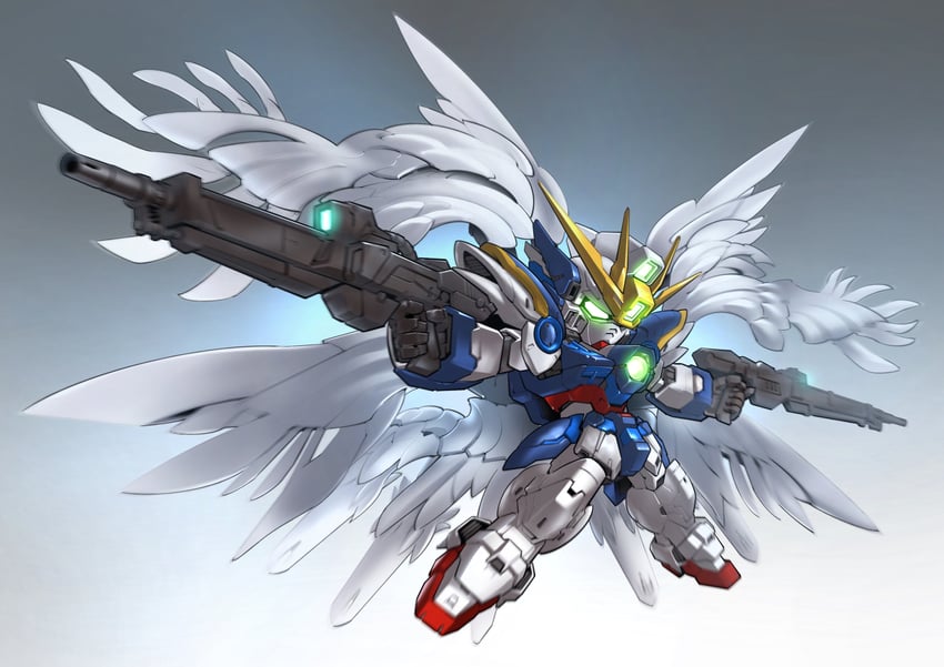 wing gundam zero custom (gundam and 3 more) drawn by zakuma
