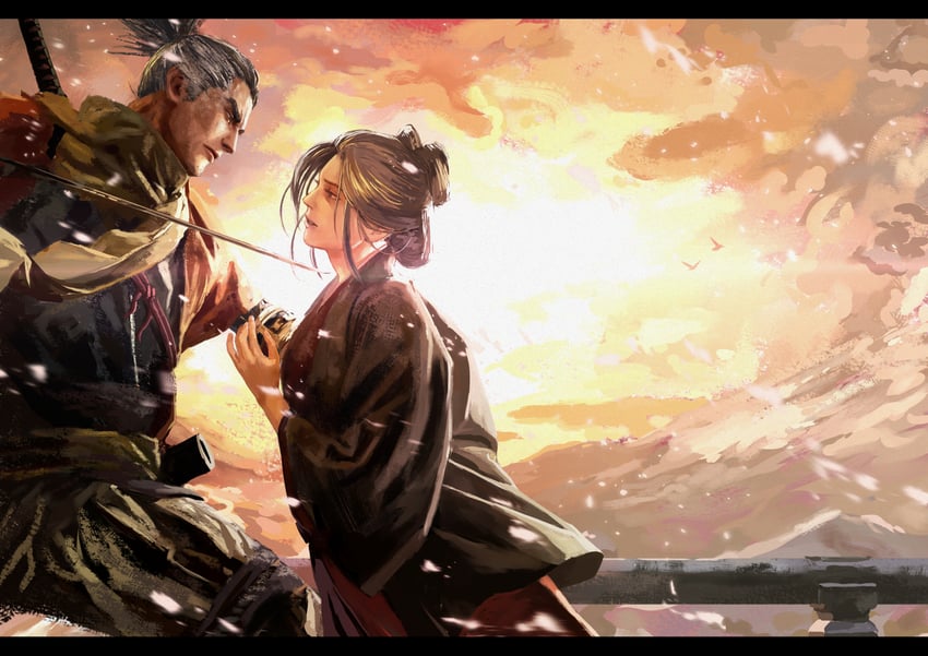 sekiro and emma the gentle blade (sekiro: shadows die twice) drawn by itou_satoshi