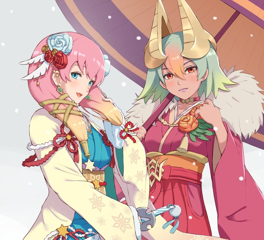 laegjarn and gunnthra (fire emblem and 1 more) drawn by gonzarez