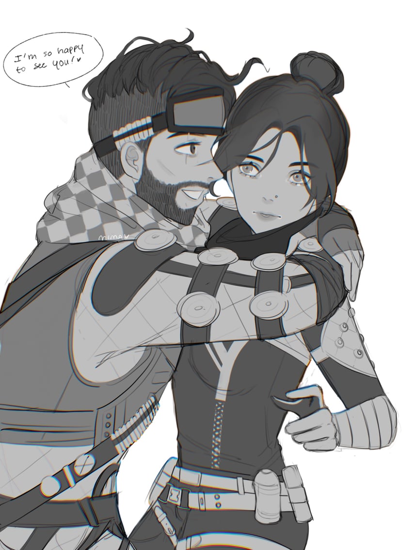 wraith and mirage (apex legends and 1 more) drawn by itsaboutspoons