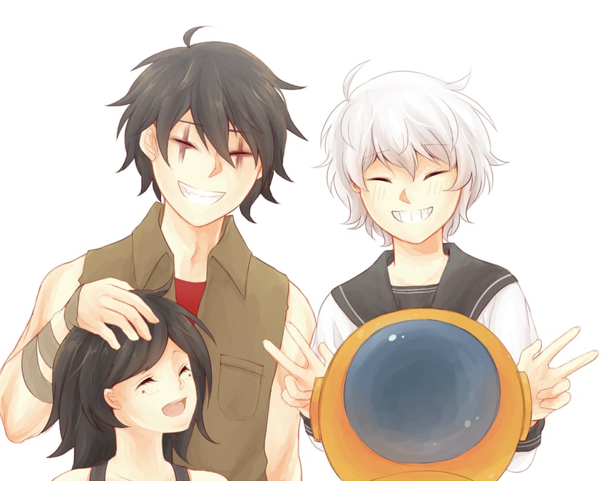 sabitsuki, smile, oreko, and sister (.flow) drawn by raimeiuta
