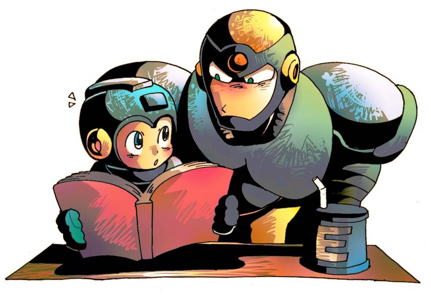 mega man and flash man (mega man and 1 more) drawn by kwsk_miki