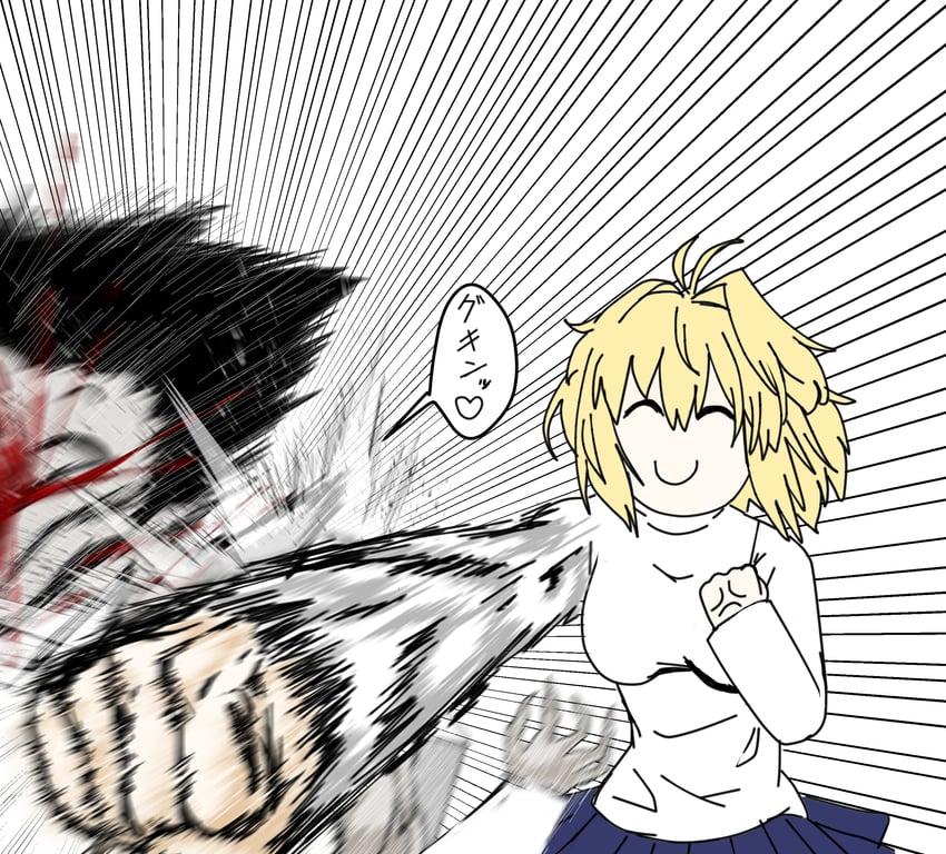 arcueid brunestud and michael roa valdamjong (tsukihime) drawn by blue_notuki