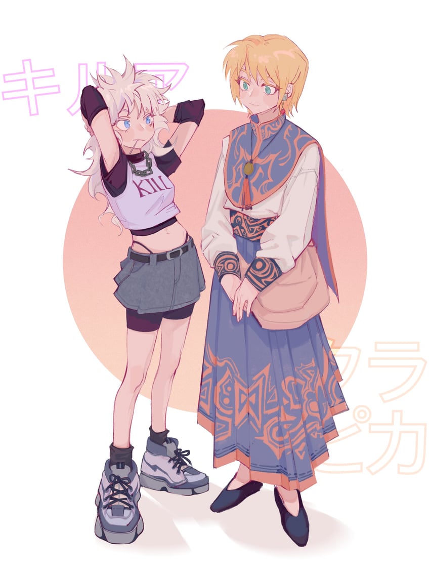 killua zoldyck and kurapika (hunter x hunter) drawn by ik18166181ik