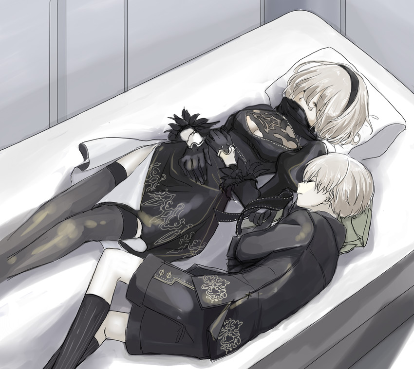2b and 9s (nier and 1 more) drawn by fuyu_kotatsu