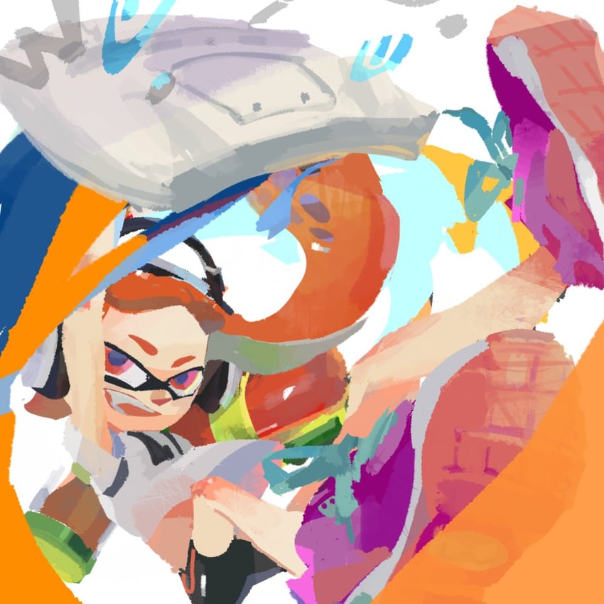 inkling player character, inkling girl, and kaori (splatoon and 1 more) drawn by seijisartworks