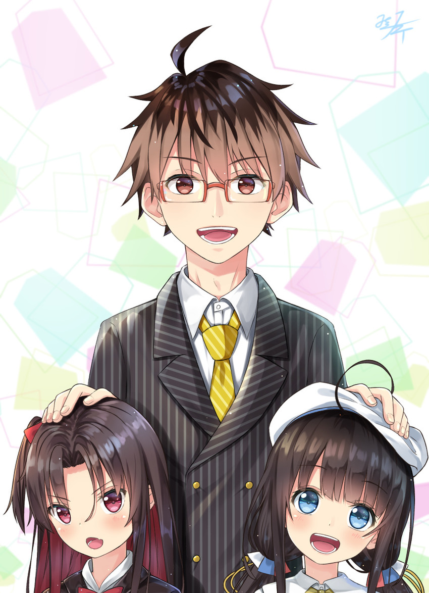 hinatsuru ai, yashajin ai, and kuzuryuu yaichi (ryuuou no oshigoto!) drawn by miko_fly