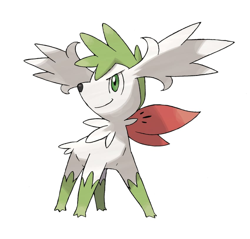 shaymin (pokemon and 2 more) drawn by sugimori_ken