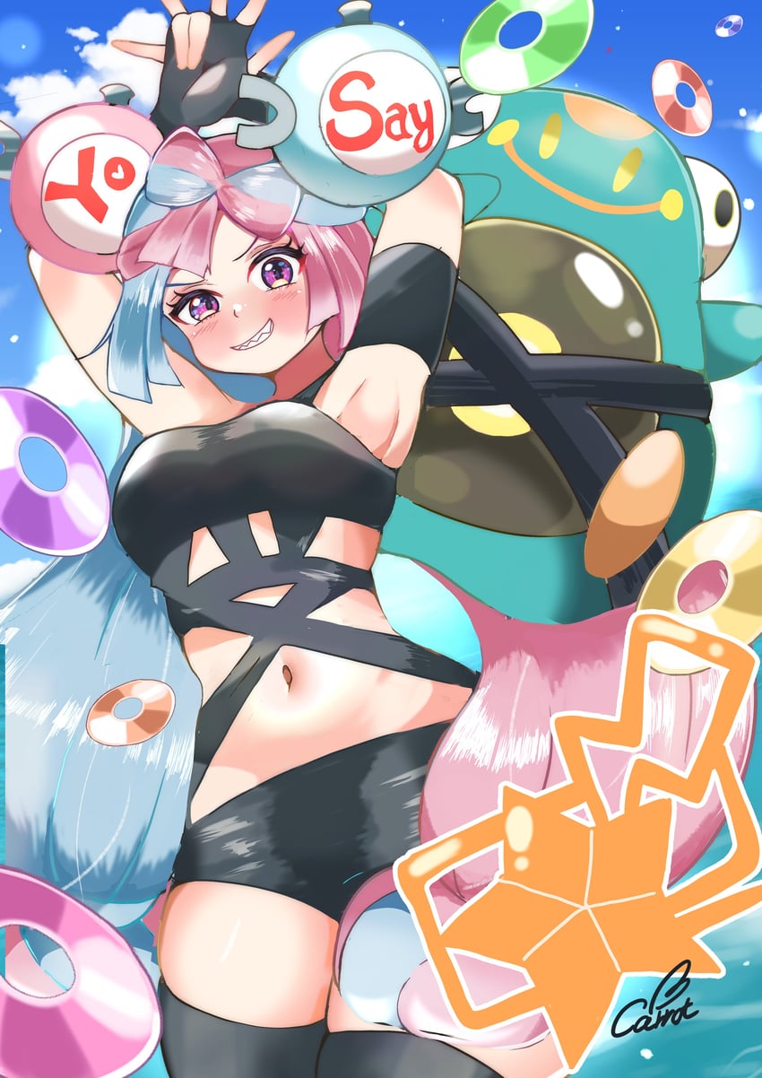 iono and bellibolt (pokemon and 2 more) drawn by carrot_summer