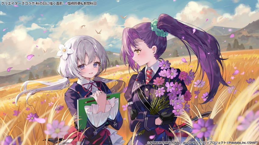 shiozaki suzume and honma akehi (assault lily) drawn by shiohana