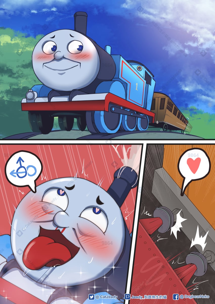 thomas the tank engine (thomas the tank engine) drawn by catjeady