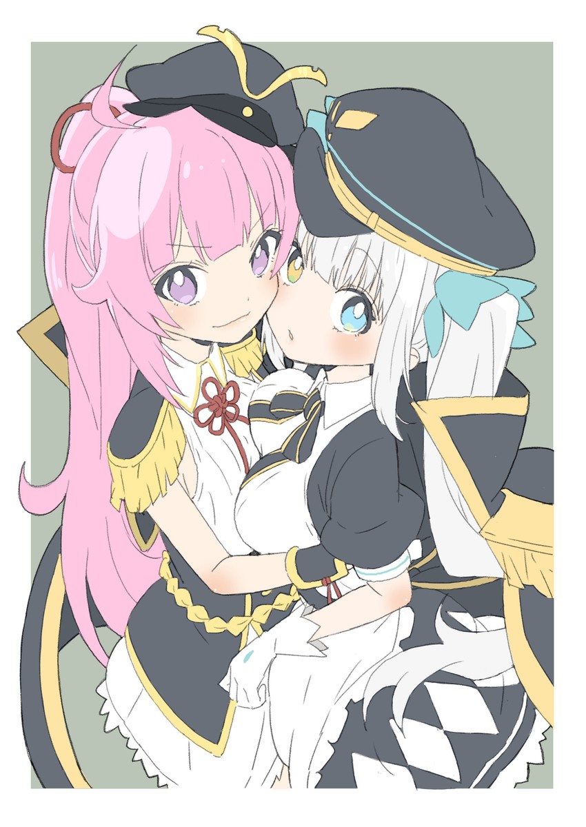 kagura mea and oda nobuhime (project upd8 and 1 more) drawn by donguri_suzume
