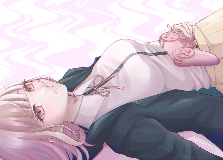 nanami chiaki (danganronpa and 1 more) drawn by aki_(sororo18)