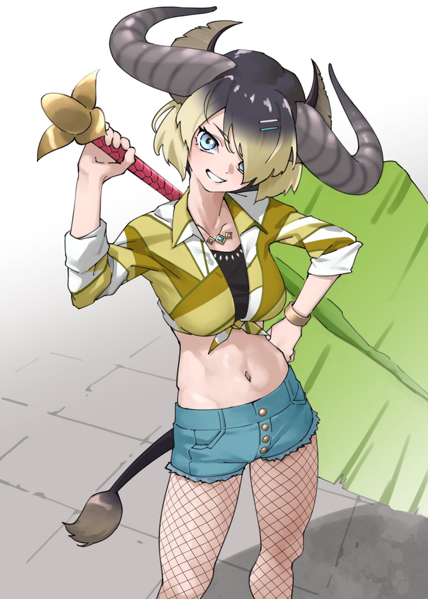 gyumaou (kemono friends and 1 more) drawn by tanabe_(fueisei)