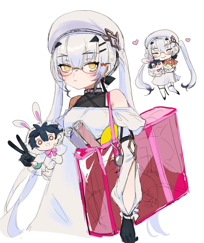 fujimaru ritsuka, fou, and melusine (fate and 1 more) drawn by kaigan0211
